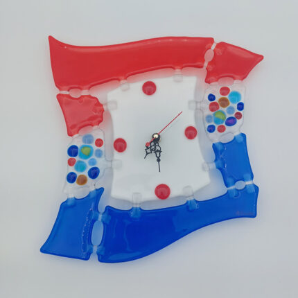 0001 Fused Glass Wall Clock