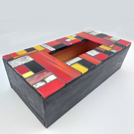 Mosaic Tissue Box “Red” 005