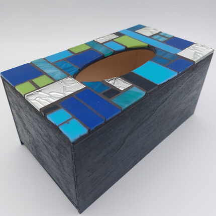 Mosaic Tissue Box “Blue” 001