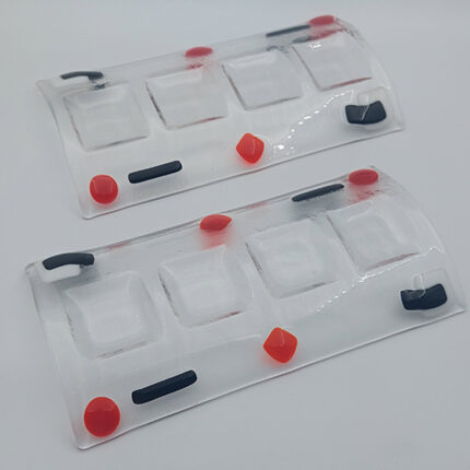 Fused Glass Center Piece 032 Sushi Trays (2 Pieces Set)