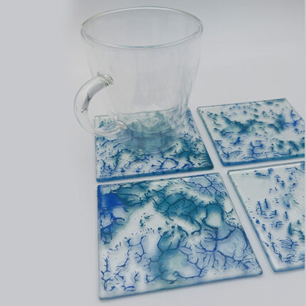 008 Fused Glass Coasters (4 Pieces Set)