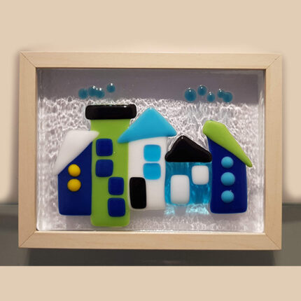 021 Glass Picture “Houses”