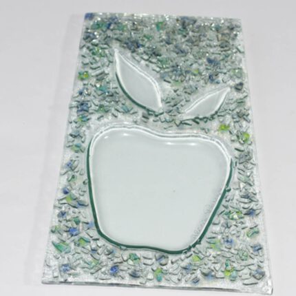 001 Fused Glass Apple And Honey Tray