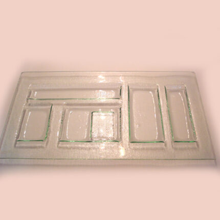 Fused Glass Center Piece 044 Appetizer Tray