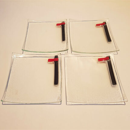 022 Fused Glass Coasters (4 Pieces Set)