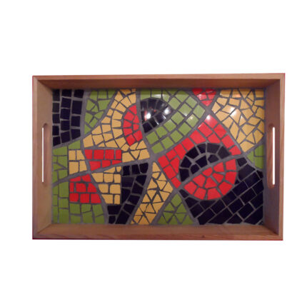 001 Mosaic Wooden Tray