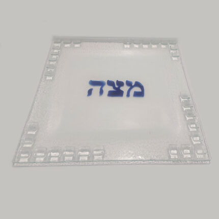 002 Fused Glass Matzah Tray “Blue”